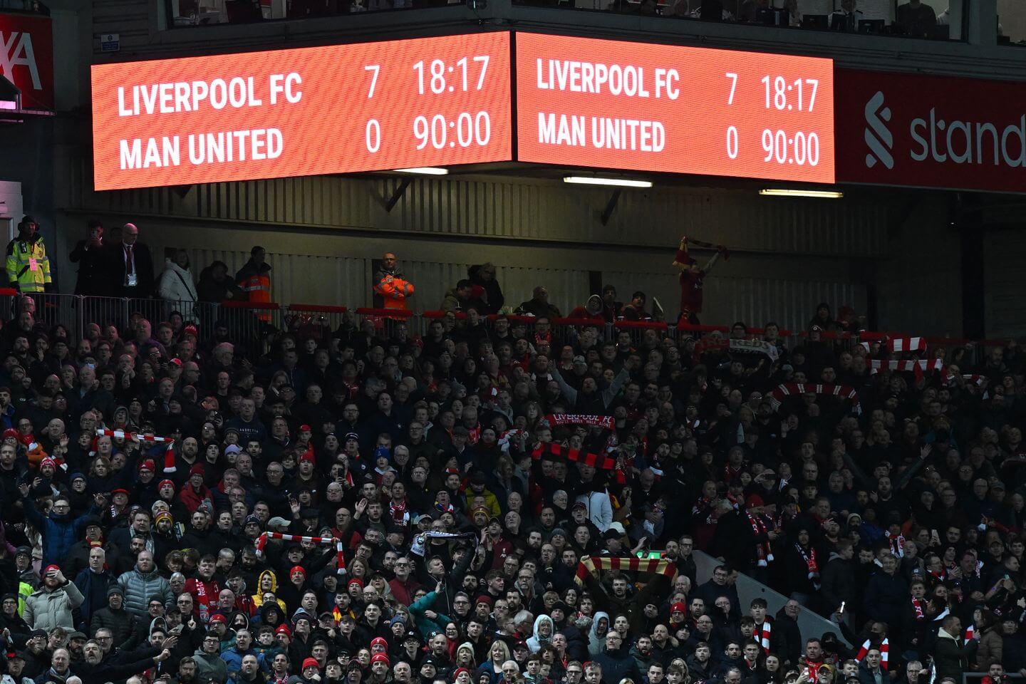Liverpool thrash Manchester United 7 nil